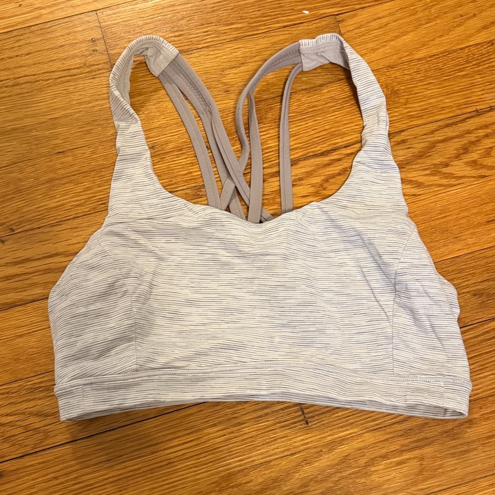 Lululemon Gray Strappy Sports Bra